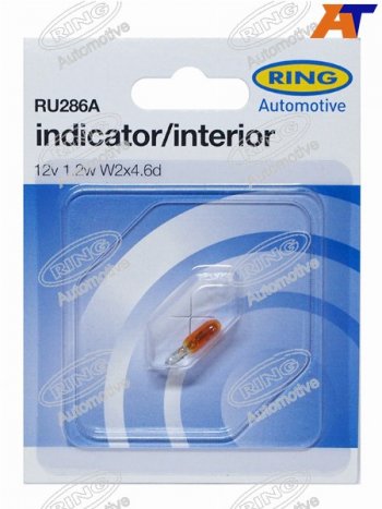 153 р. Лампа дополнительного освещения W1.2W Индикатор (Янтарная) 12V 1.2W Блистер 1 шт. RING RU286A  с доставкой в г. Вологда. Увеличить фотографию 2