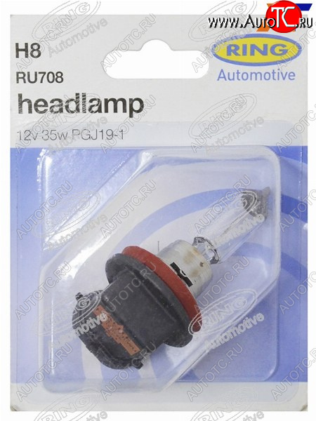 939 р. Лампа головного освещения H8  12V 35W Блистер 1 шт. RING RU708  с доставкой в г. Вологда