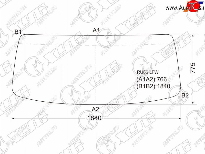 7 849 р. Стекло лобовое Hino 300 07-  Dutro 02-11  Toyota Dyna 99-11  ToyoAce 99-16 XYG RU86 LFW  с доставкой в г. Вологда