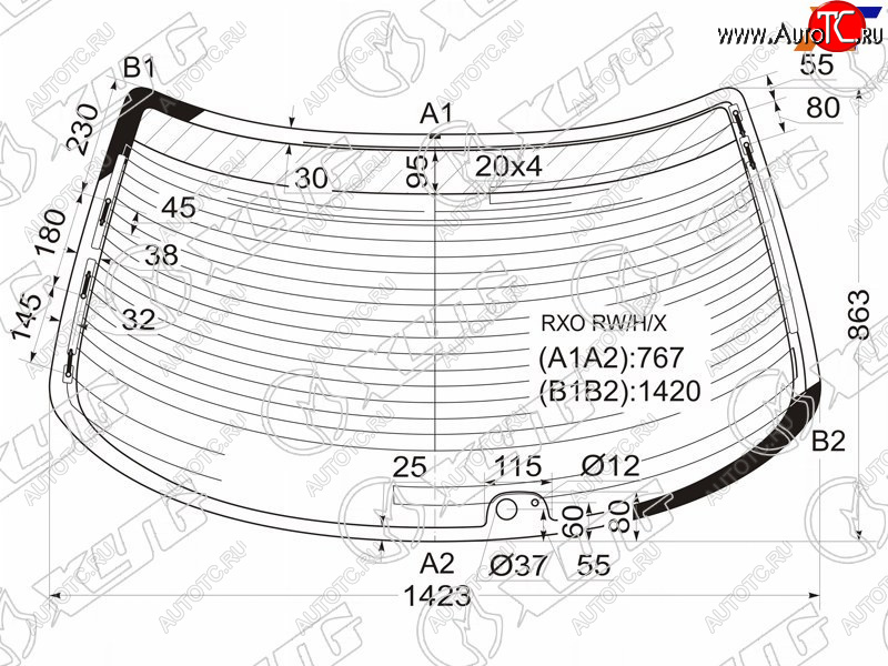 6 999 р. Стекло заднее (Цвет зеленый Обогрев Антенна) Toyota Mark II (X100) 96-00 XYG RXO RW/H/X  с доставкой в г. Вологда