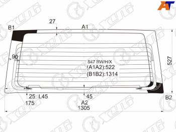 8 199 р. Стекло заднее с обогревом HONDA STEP WAGON 96-01                                                     XYG S47 RW/H/X  с доставкой в г. Вологда. Увеличить фотографию 2