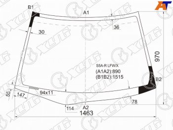 Стекло лобовое Honda Civic 00-06  Civic Ferio 00-05 XYG S5A-R LFW/X