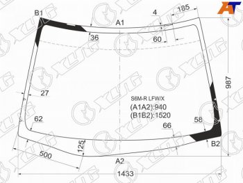 Стекло лобовое HONDA INTEGRA 01-06 XYG S6M-R LFW/X
