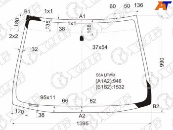 5 849 р. Стекло лобовое Honda Civic 00-06 XYG S6A LFW/X  с доставкой в г. Вологда. Увеличить фотографию 3