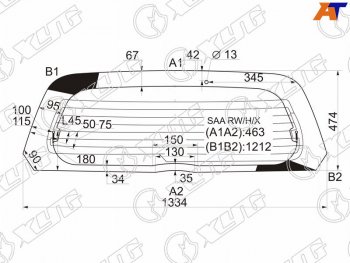 5 999 р. Стекло заднее (Цвет зеленый Обогрев) Honda Fit 01-07  Jazz 02-09 XYG SAA RW/H/X  с доставкой в г. Вологда. Увеличить фотографию 3