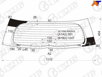 Стекло заднее (Цвет зеленый Обогрев) Scion xA 04-06  Toyota Ist 02-07 XYG SC10W RW/H/X