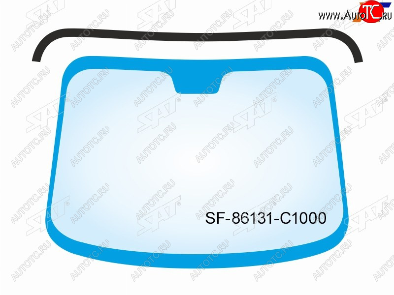 649 р. Молдинг лобового стекла (Сверху) Hyundai Sonata 04-19 SAT SF-86131-C1000  с доставкой в г. Вологда