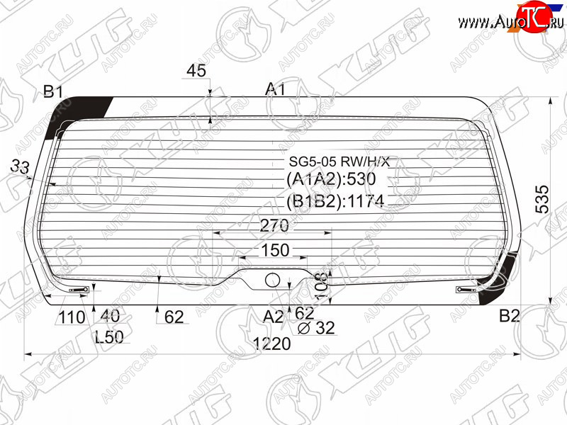 7 899 р. Стекло заднее (Цвет зеленый Обогрев) Subaru Forester 05-08 XYG SG5-05 RW/H/X  с доставкой в г. Вологда