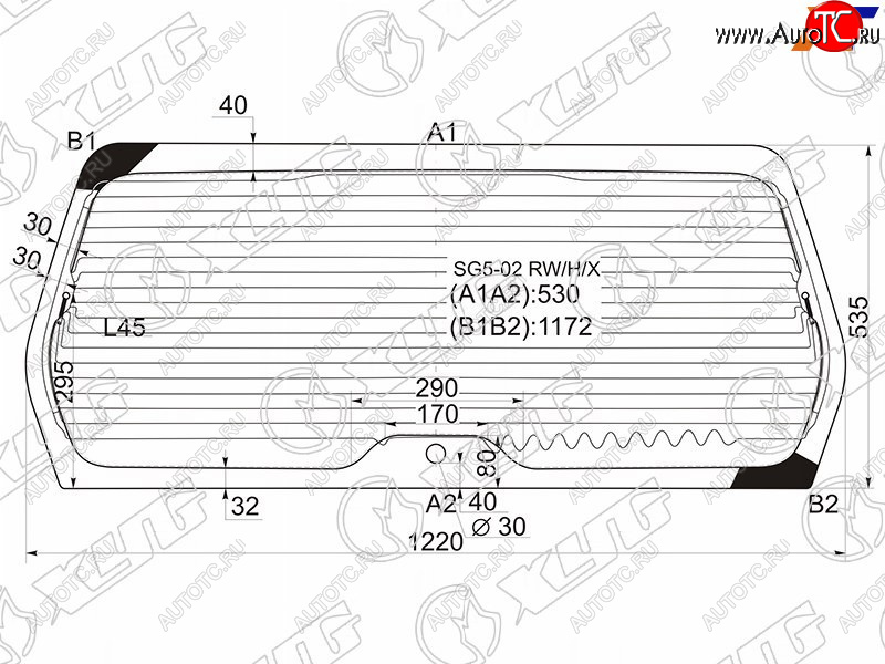 7 899 р. Стекло заднее (Цвет зеленый Обогрев) Subaru Forester 02-05 XYG SG5-02 RW/H/X  с доставкой в г. Вологда