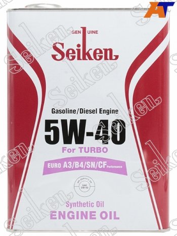 Масло моторное SEIKEN SYNTHETIC A3B4SNCF 5W-40 4л                                                 SEIKEN SKA3B4SN5W40C