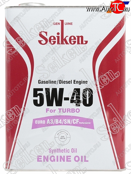 2 999 р. Масло моторное SEIKEN SYNTHETIC A3B4SNCF 5W-40 4л                                                 SEIKEN SKA3B4SN5W40C  с доставкой в г. Вологда