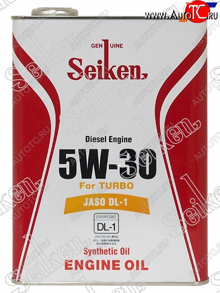 2 999 р. Масло моторное SEIKEN SYNTHETIC DL-1 5W-30 4л SEIKEN SKDL15W30C  с доставкой в г. Вологда