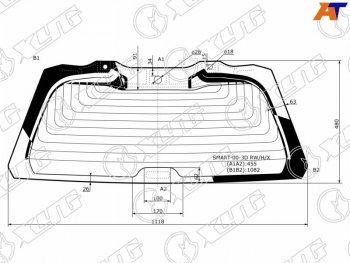 13 199 р. Стекло заднее (Цвет зеленый Обогрев) Smart Fortwo 98-07 XYG SMART-00-3D RW/H/X  с доставкой в г. Вологда. Увеличить фотографию 2