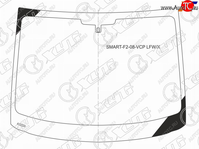 5 999 р. Стекло лобовое Smart Fortwo 06-15 XYG SMART-F2-08-VCP LFW/X  с доставкой в г. Вологда