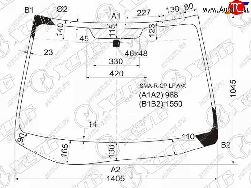 10 299 р. Стекло лобовое HONDA STREAM 06-14 XYG SMA-R-CP LFW/X  с доставкой в г. Вологда