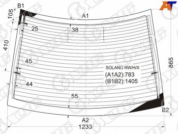 11 749 р. Стекло заднее (Цвет зеленый Обогрев Антенна) Lifan Solano 10-16 XYG SOLANO RW/H/X  с доставкой в г. Вологда. Увеличить фотографию 2