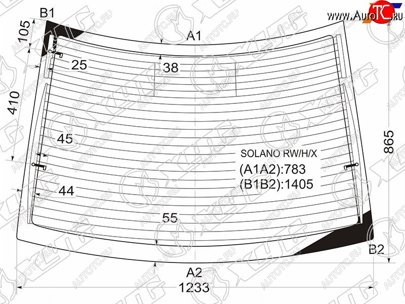 11 749 р. Стекло заднее (Цвет зеленый Обогрев Антенна) Lifan Solano 10-16 XYG SOLANO RW/H/X  с доставкой в г. Вологда
