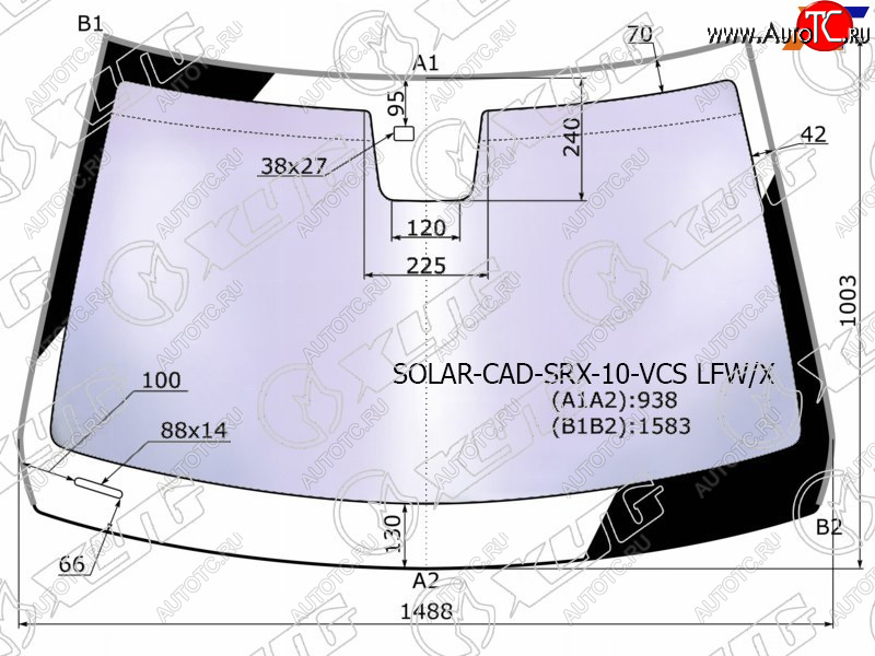 24 999 р. Стекло лобовое атермальное + дд CADILLAC SRX 10-16 (Solar-X защита от ультрафиолета)                 XYG SOLAR-CAD-SRX-10-VCS LFW/X  с доставкой в г. Вологда