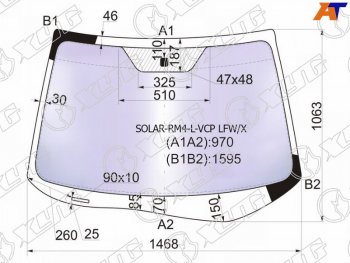 23 399 р. Стекло лобовое атермальное HONDA CR-V RM1RM4 12-17 (Solar-X защита от ультрафиолета)                XYG SOLAR-RM4-L-VCP LFW/X  с доставкой в г. Вологда. Увеличить фотографию 2