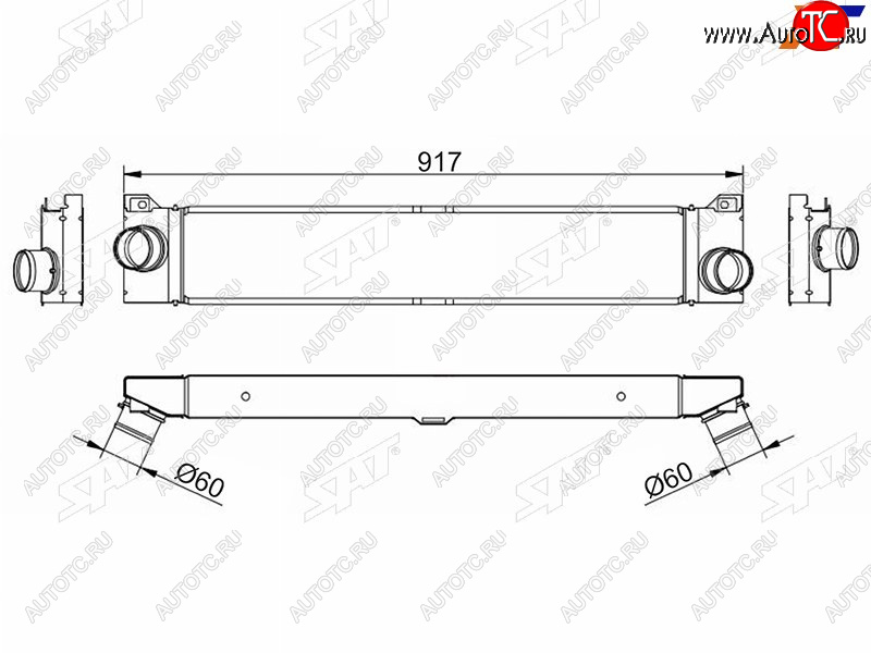 8 999 р. Интеркулер CITROEN JUMPER 06FIAT DUCATO 06-PEUGEOT BOXER 06- SAT ST-0384K1  с доставкой в г. Вологда