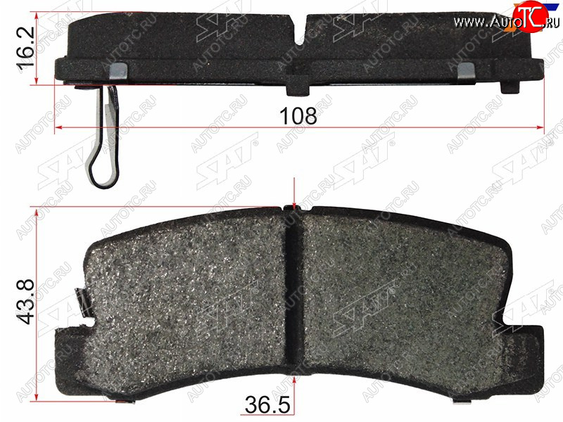 639 р. Колодки тормозные задние RH-LH SAT Toyota Corolla Levin EA100 купе (1992-1997)  с доставкой в г. Вологда