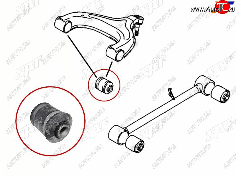 349 р. Сайлентблок Suzuki Escudo 88-97  Vitara 88-99 SAT ST-09319-12045  с доставкой в г. Вологда