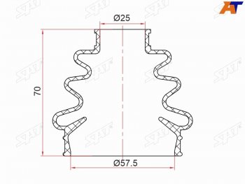 Пыльник шрус наружный зад  BMW X5 E53 00-06 M54M57M62 5-SERIES E39 96-03 M62M51M57 7-SERIES 94 SAT ST-105-0009