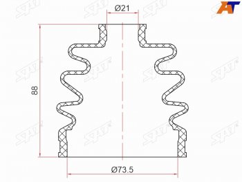 Пыльник шрус наружный HYUNDAI ACCENTVERNA 94-10LANTRA 90-00 SAT ST-105-0013