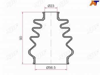 Пыльник шрус наружный CHEVROLET AVEO T200250 05-15LACETTI J200 04-13LANOS T100 05-09 SAT ST-105-0012