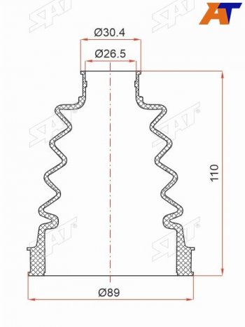 Пыльник шруса внутренний RENAULT DUSTER 11-KAPTUR 15- SAT ST-105-0075