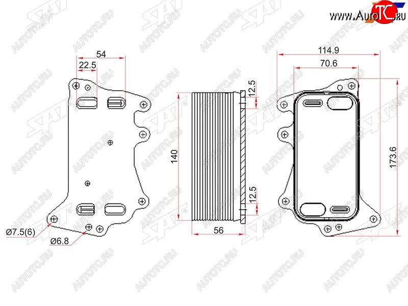 1 699 р. Радиатор масляный АКПП BMW 3-SERIES F30 11-5-SERIES F10 10-X5 F15 13-X6 F16 13- SAT ST-11428510856  с доставкой в г. Вологда
