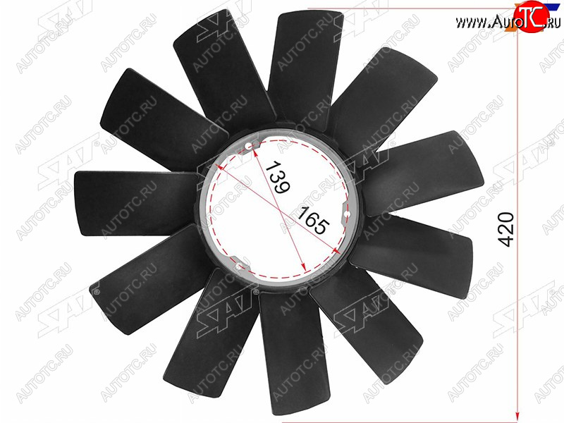 1 799 р. Крыльчатка BMW E36E46E34E39E32E38E53 SAT ST-11521712058  с доставкой в г. Вологда
