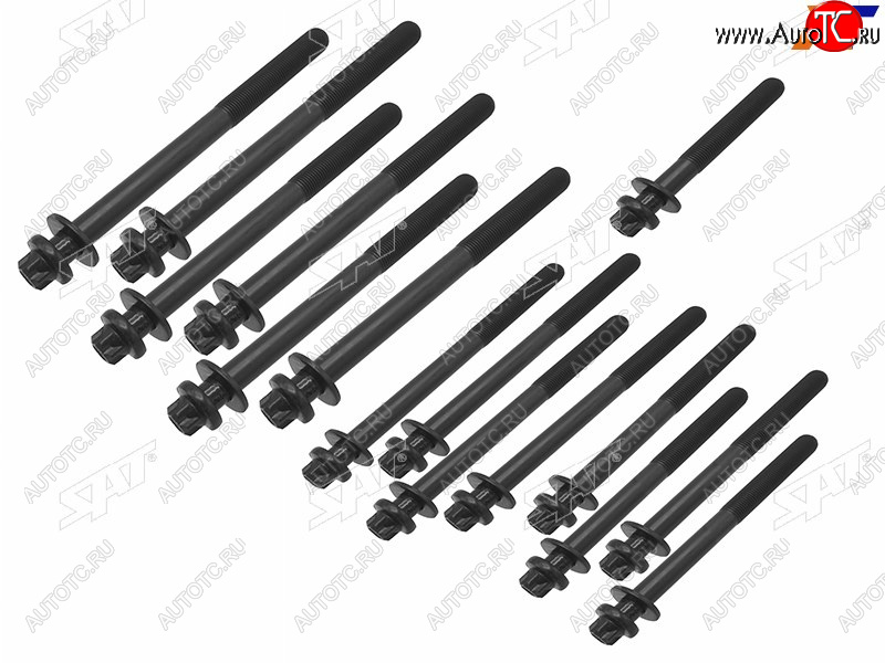 2 299 р. Болт ГБЦ (комплект) MITSUBISHIIVECOFIATCITROEN 4P10F30DTF30DTEF1CE 0481DF1CE 3481NF1CE 3481E SAT ST-117-0041  с доставкой в г. Вологда