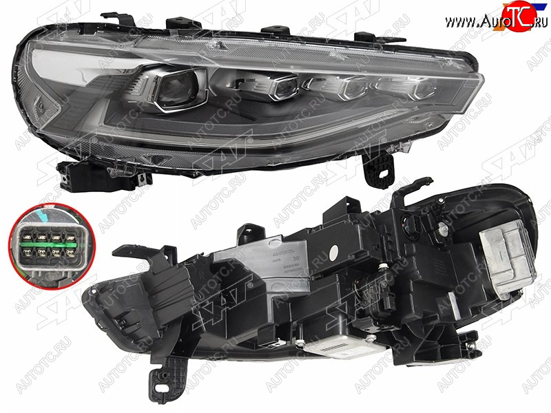 11 649 р. Фара правая (LED) SAT Haval F7  дорестайлинг (2018-2022)  с доставкой в г. Вологда