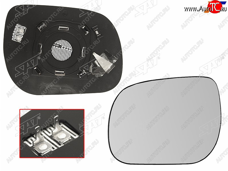 899 р. Полотно зеркала Toyota RAV4 (XA30) 05-13 (Слева Обогрев сферическое) SAT ST-121-0083  с доставкой в г. Вологда