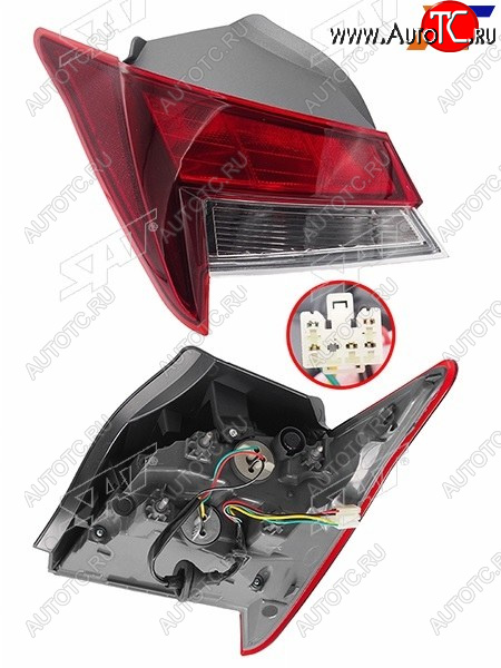 3 399 р. Левый фонарь (внешний) SAT Hyundai Elantra CN7 (2020-2023)  с доставкой в г. Вологда
