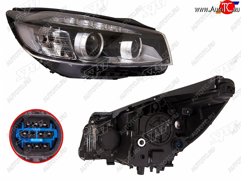 24 549 р. Фара правая (LED) SAT KIA Sorento UM/Prime дорестайлинг (2014-2018)  с доставкой в г. Вологда