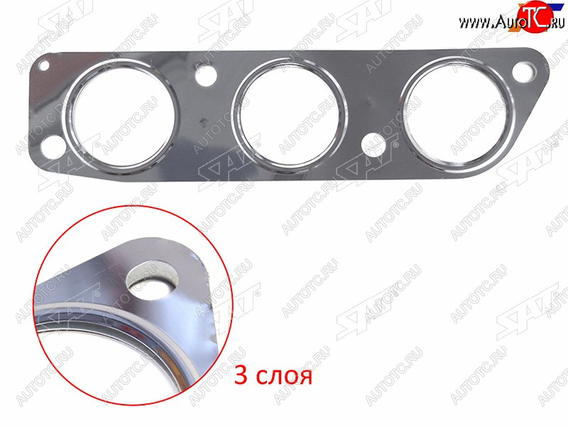 349 р. Прокладка выпускного коллектора MITSUBISHI OUTLANDERPAJEROMONTERO SPORT 6B31 3.0 V6 09- (LH=RH) SAT ST-1555A246  с доставкой в г. Вологда