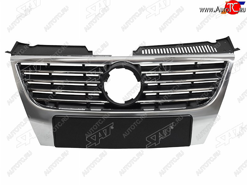 11 999 р. Решетка радиатора SAT Volkswagen Passat B6 седан (2005-2011) (хром)  с доставкой в г. Вологда