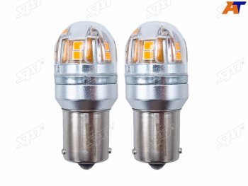 Лампа дополнительного освещения 12V PY21W 2.8W320LM  Canbus LED Оранжевая (Комплект 2 шт.) SAT ST-175-0066