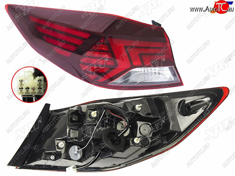 6 999 р. Левый фонарь (внешний, LED) SAT  Hyundai Elantra  AD (2018-2020) рестайлинг  с доставкой в г. Вологда