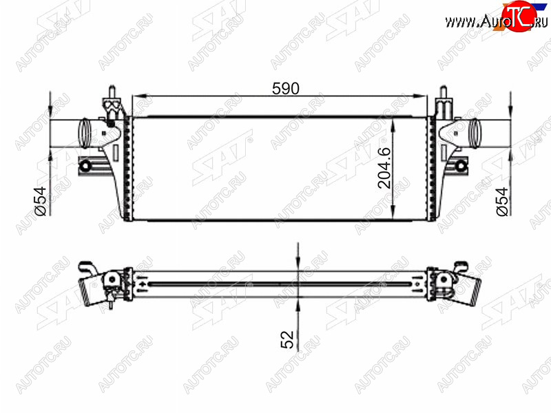 9 399 р. Интеркулер TOYOTA HILUX REVO 15- SAT ST-179400L110  с доставкой в г. Вологда