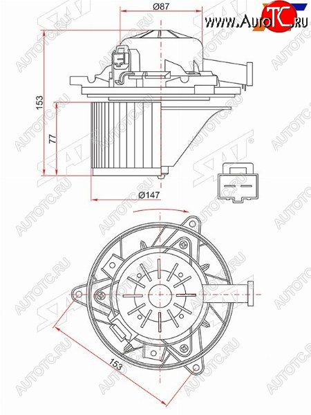 3 299 р. Мотор отопителя салона Chevrolet Cruze 09-15  Daewoo Lacetti 08-11  Opel Insignia 08-17  Chevrole SAT ST-1845712  с доставкой в г. Вологда