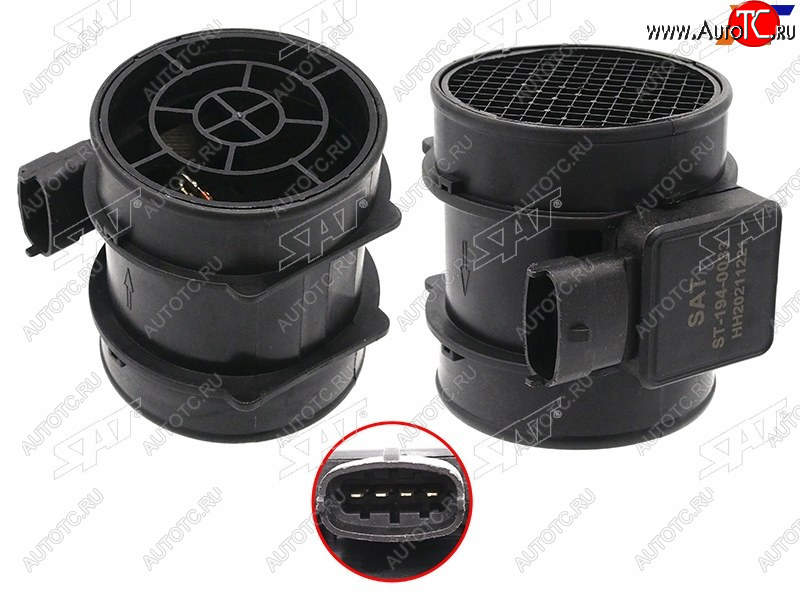 2 299 р. Расходомер воздуха OPEL ASTRA G 98-05 ASTRA H 04-10 CORSA C 00-06 VECTRA B 95-03 VECTRA C 02-08  SAT ST-194-0033  с доставкой в г. Вологда