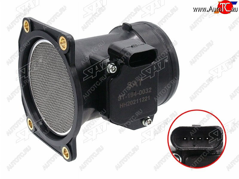 2 469 р. Расходомер воздуха VW PASSAT 98-05 SKODA OCTAVIA 97-11 AUDI A4 98-07 SAT ST-194-0032  с доставкой в г. Вологда