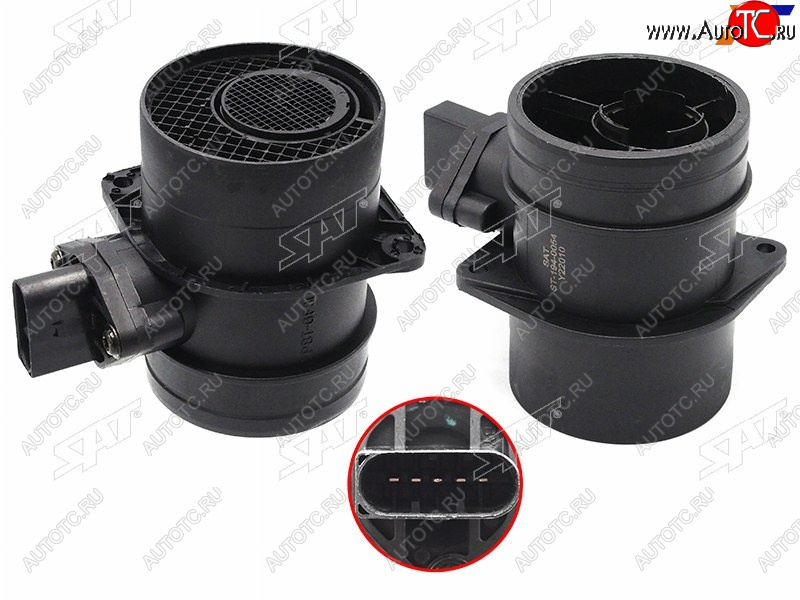 2 379 р. Датчик массового расхода воздуха VW GOLF 02-09 JETTA 05-01 PASSAT 01-11 POLO 02-10 TOUAREG 03-10 SAT ST-194-0054  с доставкой в г. Вологда