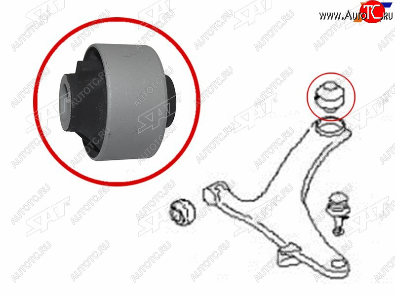 399 р. Сайлентблок Subaru Forester 07-19  Impreza 07-12  Legacy 03-09  Outback 03-09 SAT ST-20204-AG011  с доставкой в г. Вологда