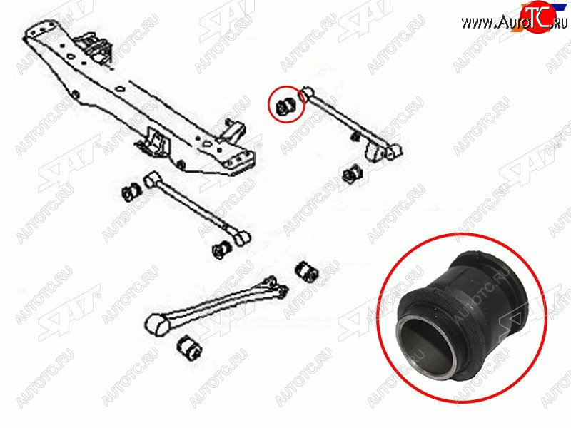 255 р. Сайлентблок Subaru Impreza 92-07  Legacy 89-98 SAT ST-20251-AA031  с доставкой в г. Вологда