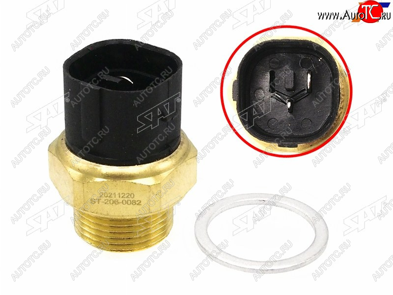 439 р. Датчик температуры ОЖ VW POLO 91-02 GOLF 92-01 SKODA OCTAVIA 97-00 AUDI A3 97-00 SAT ST-206-0082  с доставкой в г. Вологда