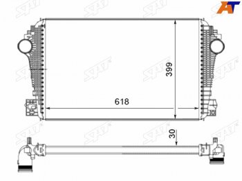 14 849 р. Интеркулер VOLKSWAGEN AMOROK 09- SAT ST-211-0016  с доставкой в г. Вологда. Увеличить фотографию 1